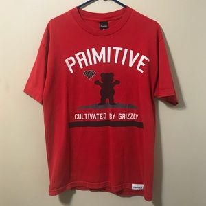 Red primitive/ Diamond supply Co. shirt